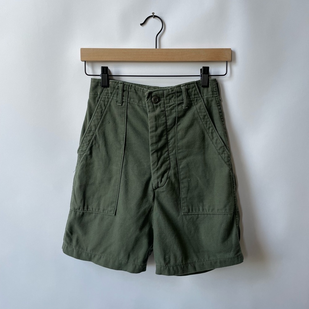 Olive High Waist Women's Shorts